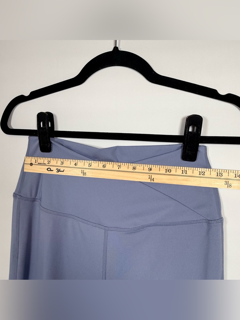 Yogalicious Lux Madison Crossover Flare Leggings Blue High Rise Yoga Size L - Picture 6 of 6